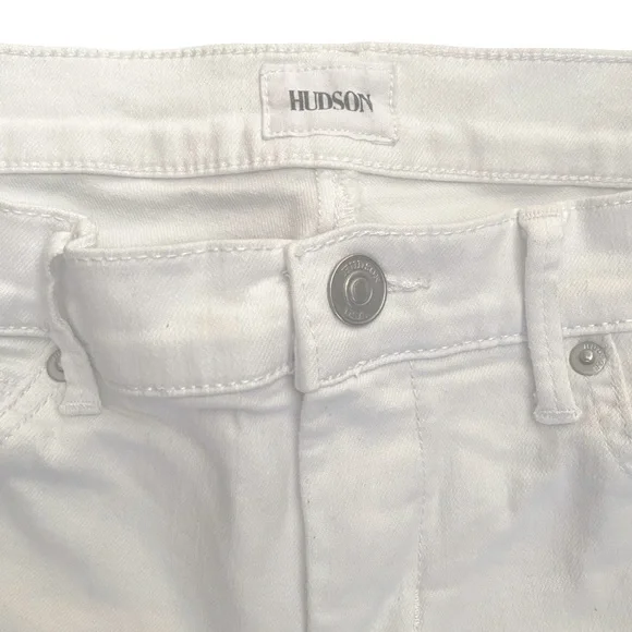HUDSON Viceroy Knee Denim White Shorts size 28 - Picture 8 of 9